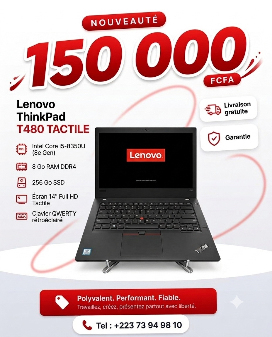 💻 Lenovo ThinkPad T480  TACTILE